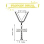 Крест из титановой стали с филиппинцами 4:13 колье с подвеской, религиозные украшения для мужчин и женщин