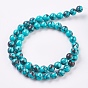 Synthetic Turquoise Beads Strands, Round, Dyed