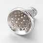 Micro latón allanan conos de perlas de óxido de circonio cúbico, 9x8 mm, agujero: 1 mm y 3 mm