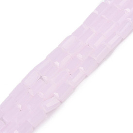 Imitation Jade Glass Beads Strands, Rectangle