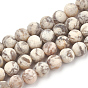Brins de perles pierres fines naturelles , givré, ronde