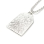 Enamel Arch with Moth Tag Pendant Necklace, Gothic Alloy Jewelry for Men Women