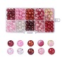 10 couleurs de perles de verre craquelé peintes par pulvérisation, ronde