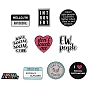 Social Theme Word Enamel Pin, Electrophoresis Black Zinc Alloy Brooch for Backpack Clothes