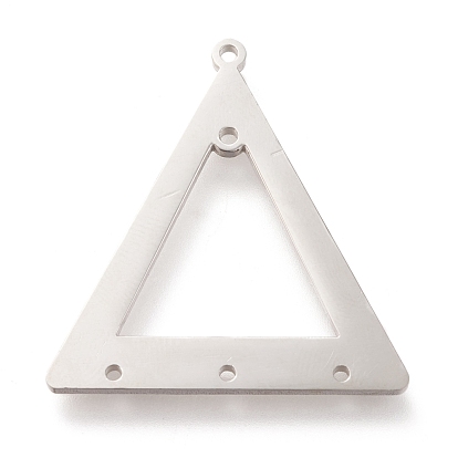 Placage ionique (ip) 304 liens de composants de lustre en acier inoxydable, polir, triangle