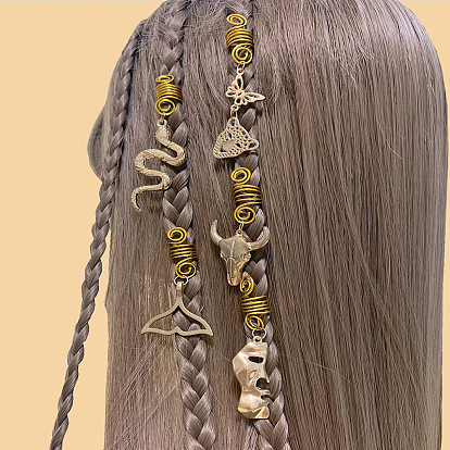 Irish Animal-Inspired Ethnic Twist Hair Bun Alloy Spring Hair Accessory Vintage Hair Ring