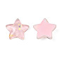 Resin Cabochons, with Glitter Powder, Star