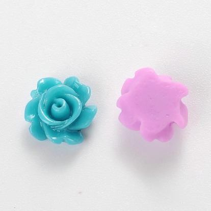 Resin Cabochons, Flower, 7x3mm