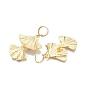 Brass Ginkgo Leaf Dangle Leverback Earrings for Women, Cadmium Free & Nickel Free & Lead Free