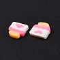 Handmade Polymer Clay Cabochons, Ice Lolly with Heart