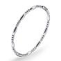 304 Stainless Steel Oval Beaded Hinged Bangle