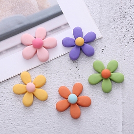 Opaque Resin Cabochons, for Hair Accessories, Flower