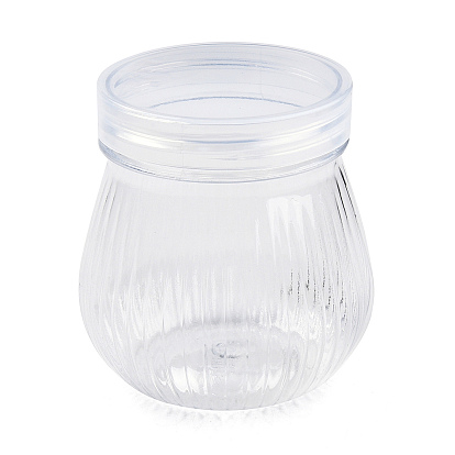 Plastic Bead Storage Containers, Screw Top Bead Jars, Lantern Shape