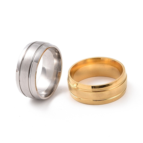 201 кольцо из нержавеющей стали с двойным желобком для женщин