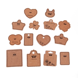 100Pcs Paper Earring Holders Display Cards, Camel