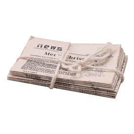 Miniature Newspapers, with Imitation Leather Cover, Doll Daily Scene Accessories, for Dollhouse Living Room