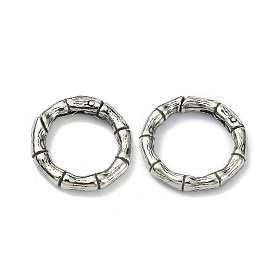 Tibetan Style 316 Surgical Stainless Steel Spring Gate Rings, Ring