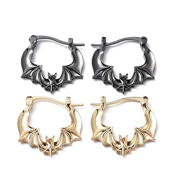 Alloy Bat Hoop Earrings for Women