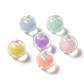 Transparent Acrylic Beads, Bead in Bead, Round