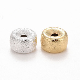 Eco-Friendly Brass Spacers Beads, Long-Lasting Plated, Lead Free & Cadmium Free, Flat Donut