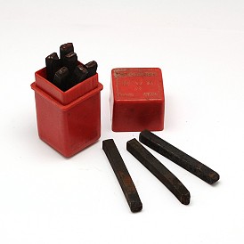 Iron Number 0~9 Seal Stamps, 33x32x67mm, Number: 3x5mm