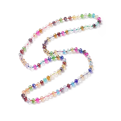 5 pcs 5 ensemble de colliers de perles de verre bling style pour femmes