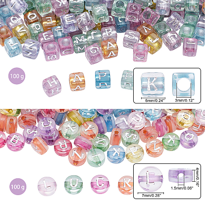 CHGCRAFT Transparent Acrylic Beads, Mixed Shapes, Silver Plated
