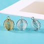 Iron Bead Cage Pendants, for Chime Ball Pendant Necklaces Making, Hollow, Round Charm