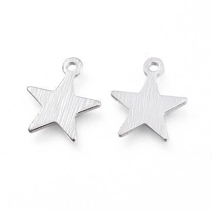 Brass Charms, Long-Lasting Plated, Star