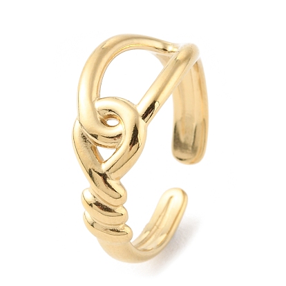 304 Stainless Steel Hollow Knot Open Cuff Rings