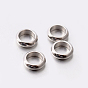 201 Stainless Steel Spacer Beads, Flat Round, 5x1.5mm, Hole: 3.5mm