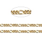 Brass Figaro Chains, with Spool, Long-Lasting Plated, Soldered