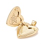 Brass Micro Pave Cubic Zirconia Locket Pendants, Photo Frame Charms for Necklaces, Real 18K Gold Plated, Lead Free & Cadmium Free, Heart with Star