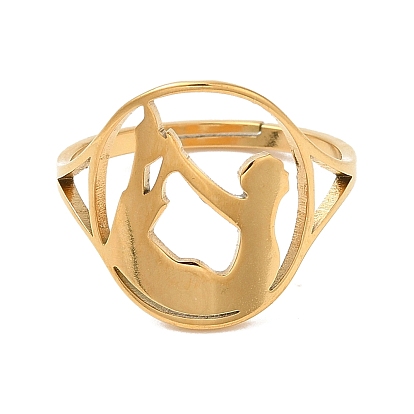 304 регулируемое кольцо для йоги из нержавеющей стали для женщин