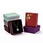 Бумага с коробочками для ожерелий из губчатого коврика, прямоугольник с золотым тиснением цветочным узором