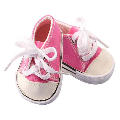 Muñeca de tela zapatos de lona, zapatilla de deporte para 18 "accesorios de muñecas american girl