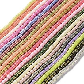 Spray Painted Handmade Polymer Clay Beads Strands, for DIY Jewelry Crafts Supplies, Column