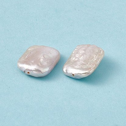 Perles de perles de keshi naturelles baroques, rectangle