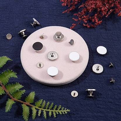 15 наборы 3 стили цинкового сплава масштабируемые и съемные джинсовые кнопки, круглые