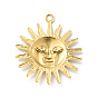 Brass Pendants, Sun with Human Face