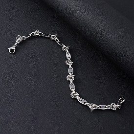 304 браслеты из нержавеющей стали с овальными звеньями для мужчин и женщин