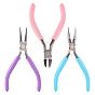 Tri-color Polished Pliers Set, with Bent Nose Plier, Chain Nose Plier & End Cutting Plier