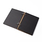 6 Inch Wooden Loose-leaf Scrapbooking Photo Album, 30 Black Pages DIY Handmade Picture Albums, for Memory Book