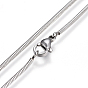 Adjustable 304 Stainless Steel Lariat Necklaces, with Slider Stopper Beads and Anchor Pendants
