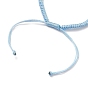 Fabrication de bracelet en cordon de polyester tressé réglable, avec 304 anneaux de saut ouverts en acier inoxydable