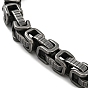 Ion Plating(IP) 201 Stainless Steel Byzantine Chain Bracelets