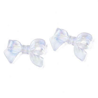 Perles acryliques transparentes, poudre de scintillement, bowknot