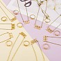 Angel Number Pendant Necklace & Open Cuff Ring, Gold Plated 304 Stainless Steel Lucky Numerology Jewelry Set for Women