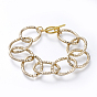 Aluminum Textured Cable Chain Bracelets & Necklaces Jewelry Sets, with Alloy Toggle Clasps