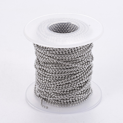 304 chaînes de billes en acier inoxydable, avec bobine, ronde